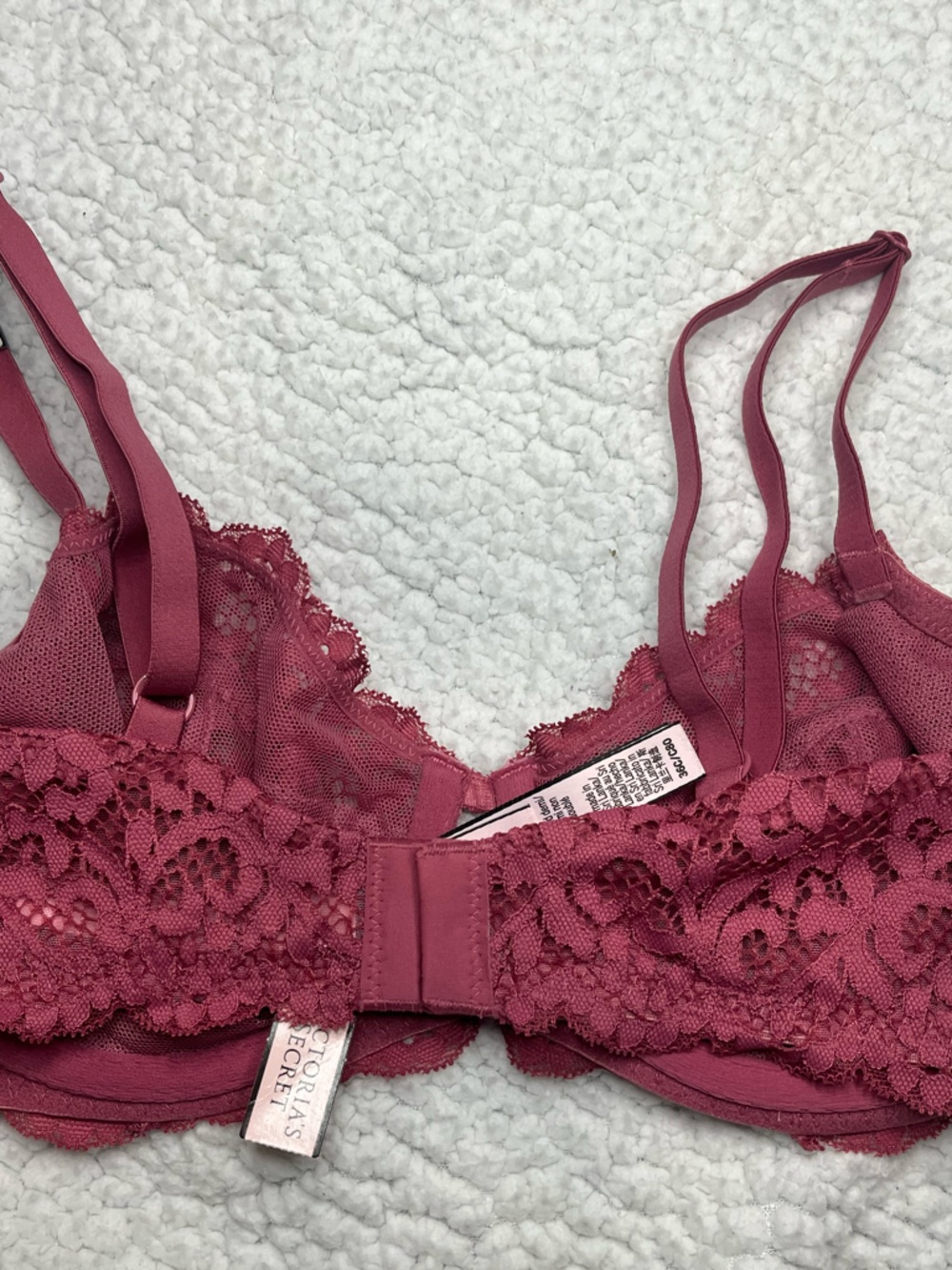 Victoria's Secret Lace Underwire Bra - Rosewood Pink - Picture 2 of 4